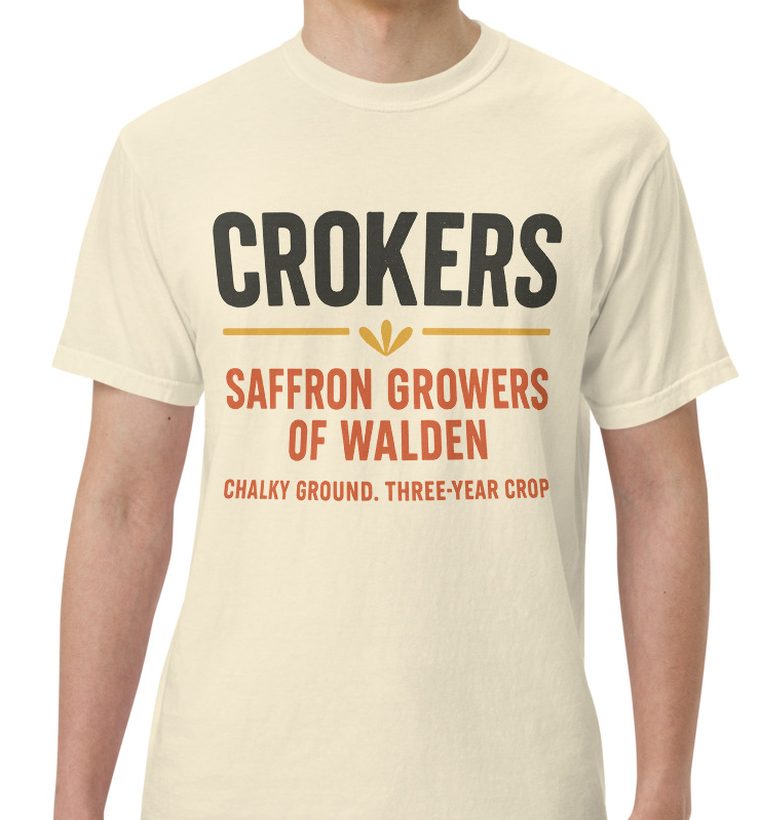 CROKERS saffron-growers tee in ivory, worn